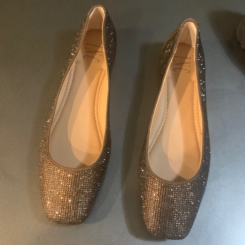 Sparkly Bronze Flats by INC